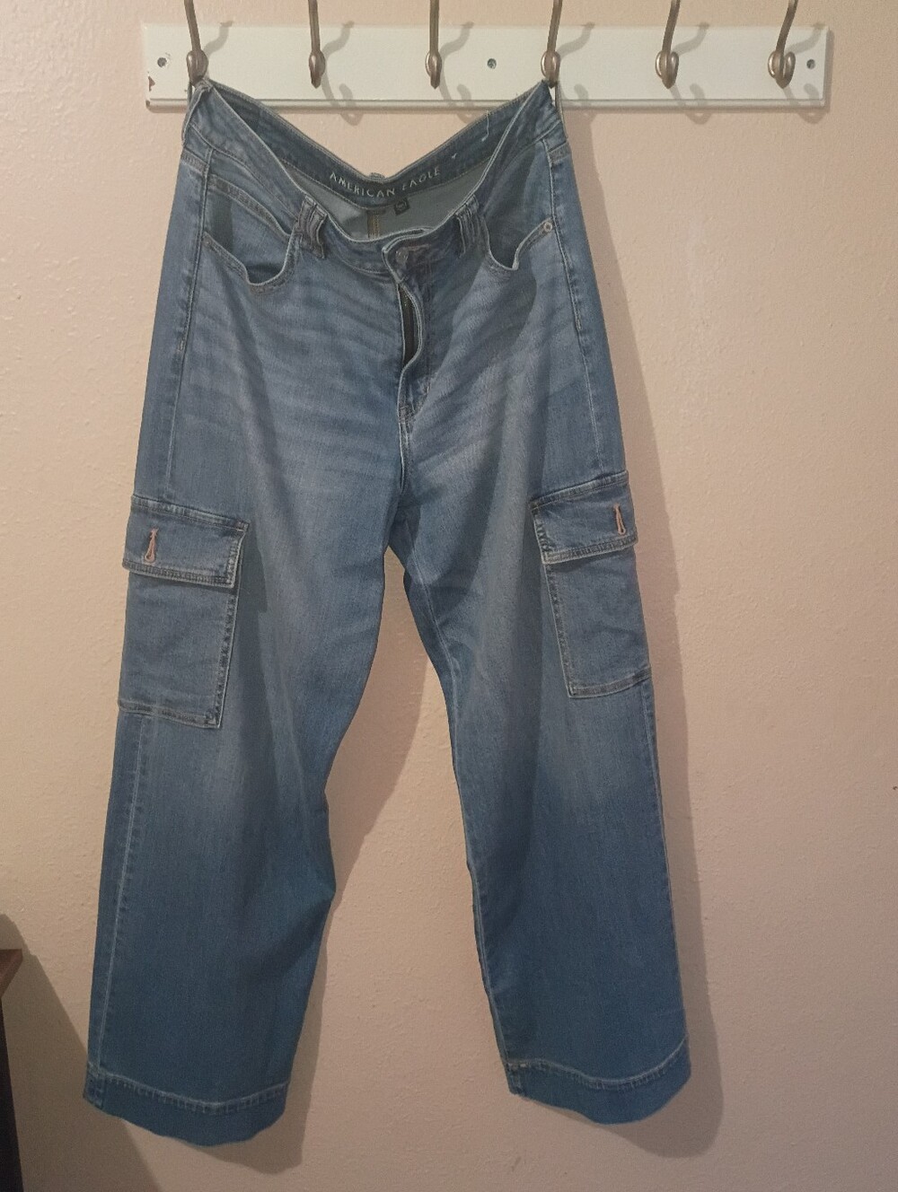 American Eagle Size 12 Super High Rise Baggy Wide Leg 32-in Inseam